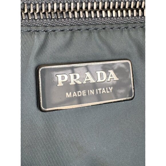 Prada Tessuto Etiquette Bag Nylon Leather Studded Crossbody Shoulder Flap - Picture 13 of 16